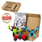 StikBot Zing Megabots 3 Pack, Complete Set of 3 Poseable Action Figures and Mega Vehicles, Turbo Cycle, Knockout and Avalanche