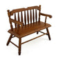 Dollhouse Miniature Deacons Bench in Walnut