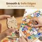 DIY Wooden Cat Puzzle Frame, 75 Colorable Puzzle Pieces, Comes with 12 Coloring Pens, Creative Art Craft Set, Suitable for Adults, Unique Handmade