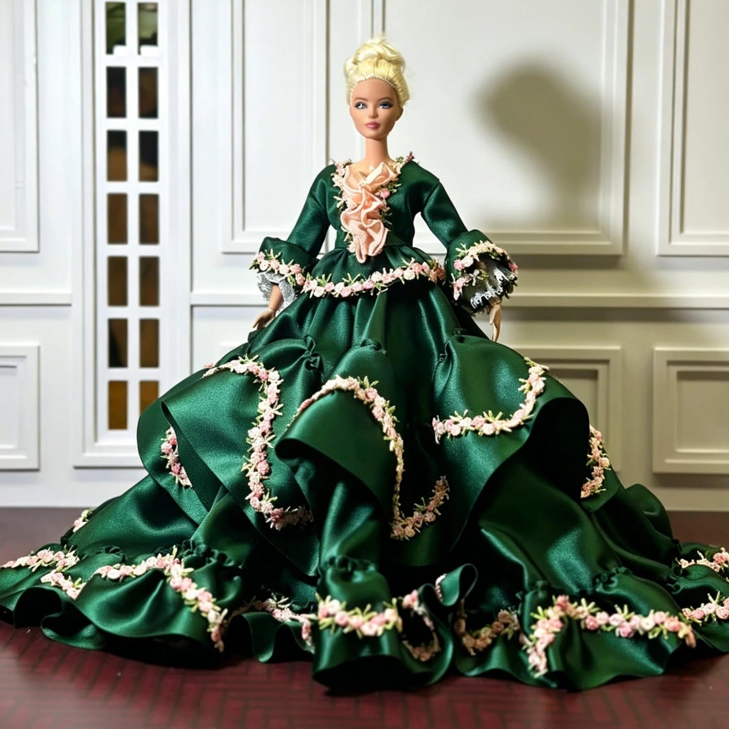 Vintage Rococo Victorian Ball Gown Dress for 1/6 BJD & 11.5-12 Inch Doll