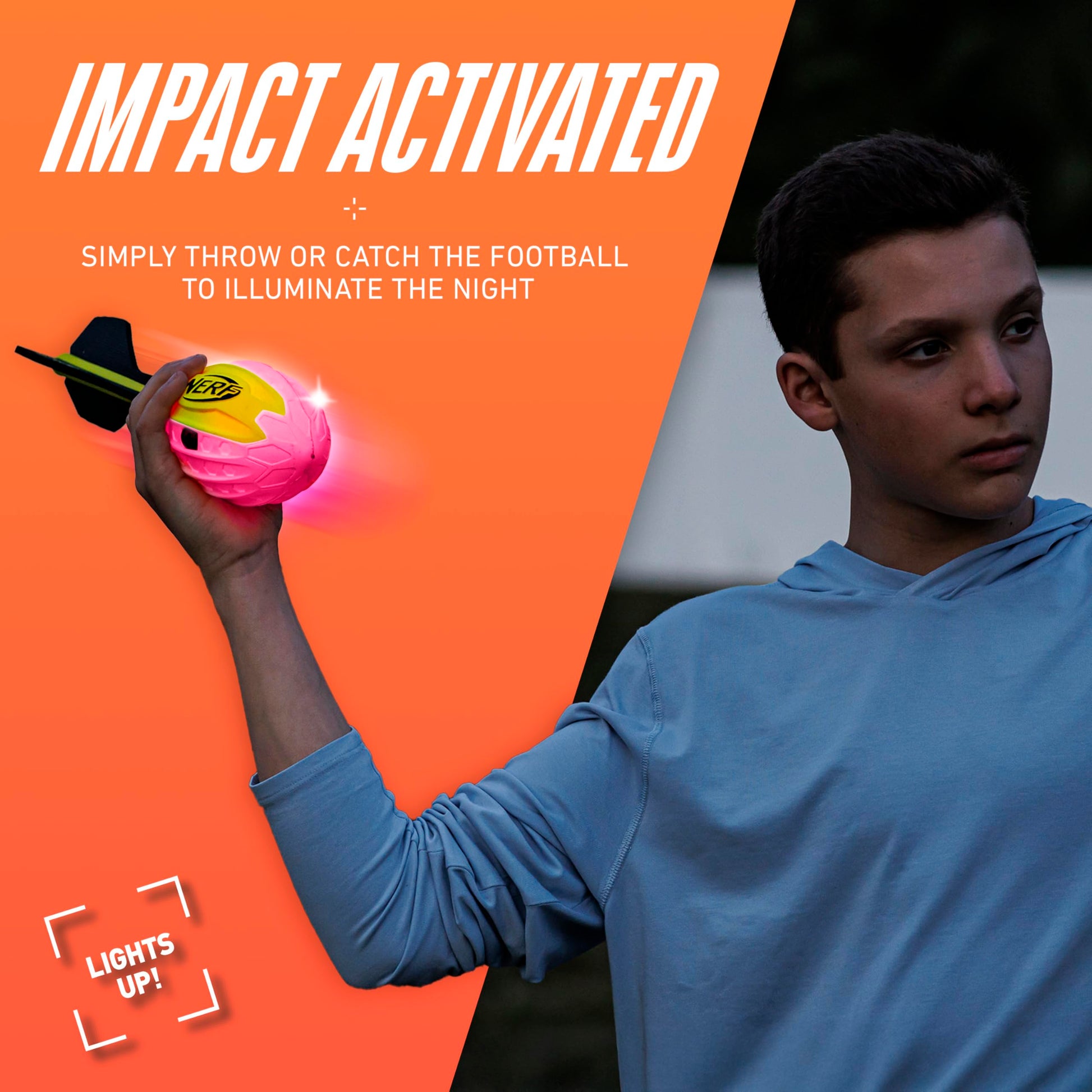 NERF Vortex Lightstrike Aero Howler Foam Football