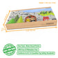 Wooden Train Set 12 PCS Magnetic Toy Train Cars with Storage Box Cover Tunnel Compatible with Thomas Brio Melissa and Doug Wooden Railway Toys