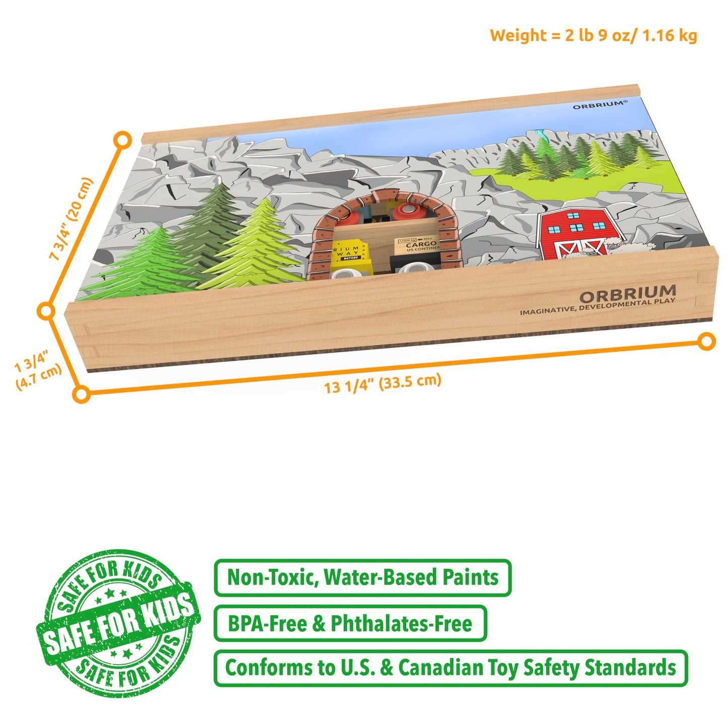 Wooden Train Set 12 PCS Magnetic Toy Train Cars with Storage Box Cover Tunnel Compatible with Thomas Brio Melissa and Doug Wooden Railway Toys