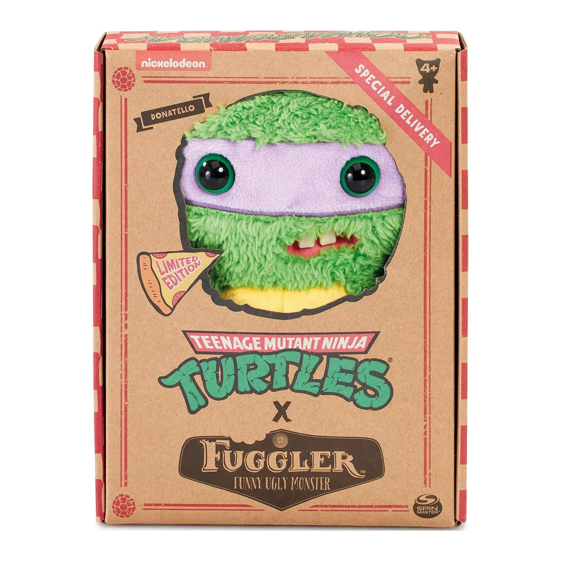 Fuggler toymonster Funny Ugly Monster Ninja Turtles Special delivery Nickelodeon Plush Figure Collection (Donatello), Green