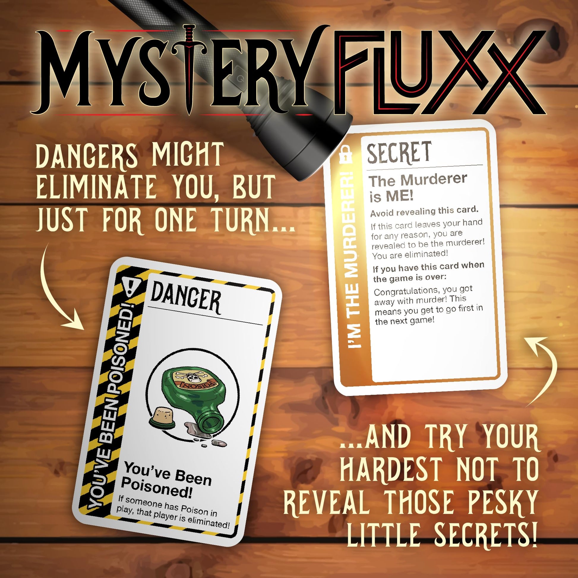 Looney Labs Mystery Fluxx - The Detective-Themed Card Game of Clues and Deduction, Ages 8 to Adult, 1-6 Players