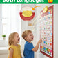 Bilingual English & Spanish Interactive Alphabet Wall Chart (2026 Model) - Talking ABC Letters, Numbers 123 & Music Learning Poster - Educational Toy