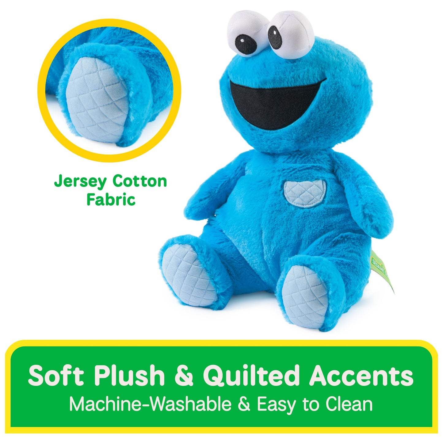GUND Sesame Street Oh So Snuggly Cookie Monster 12.5-Inch Plush Toy, Age 0+