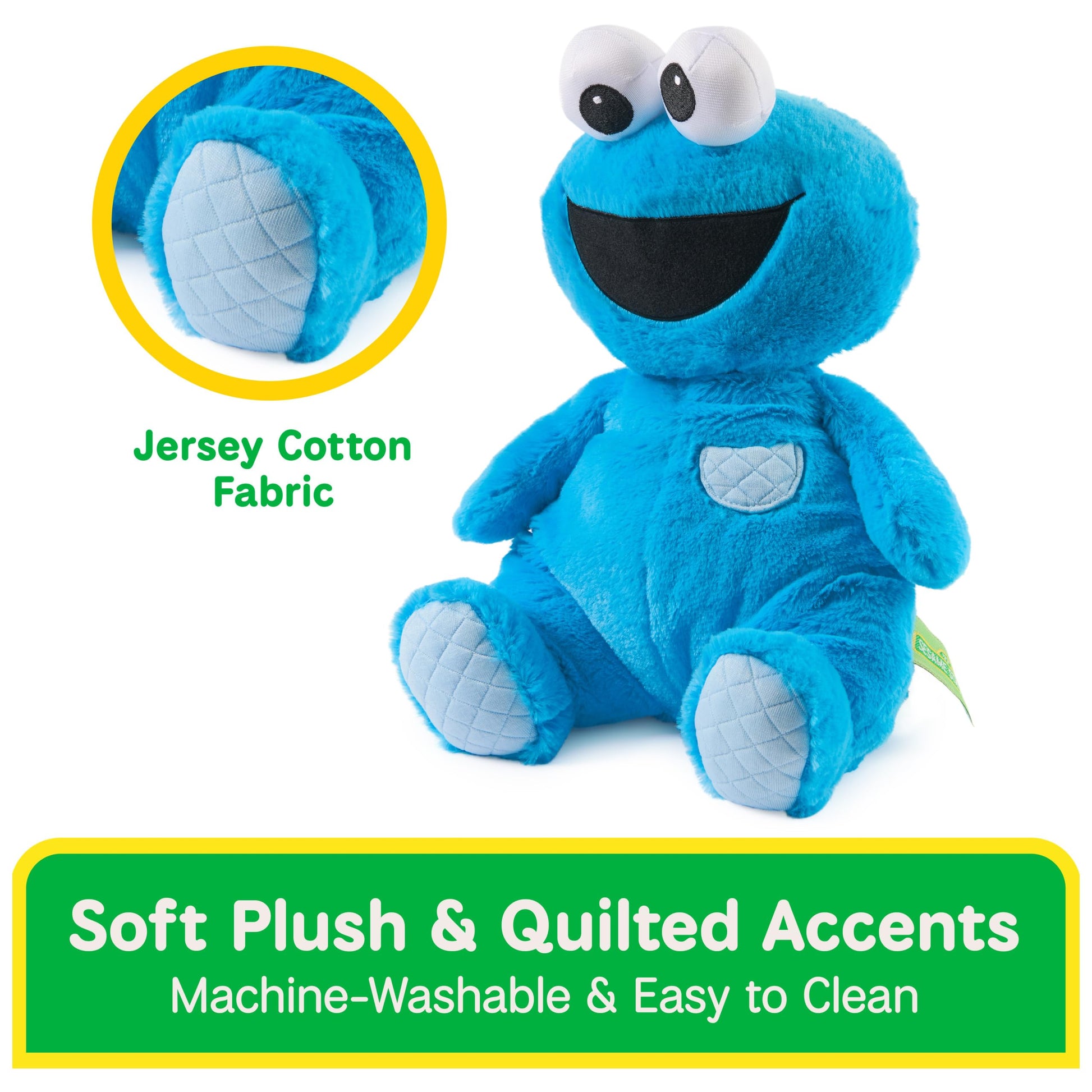 GUND Sesame Street Oh So Snuggly Cookie Monster 12.5-Inch Plush Toy, Age 0+