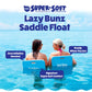 TRC Recreation Lazy Bunz Foam Water Saddle Pool Float for Adults and Kids, Lounger for Swimming Pool, Lake, River, and Beach Essentials, Marina Blue