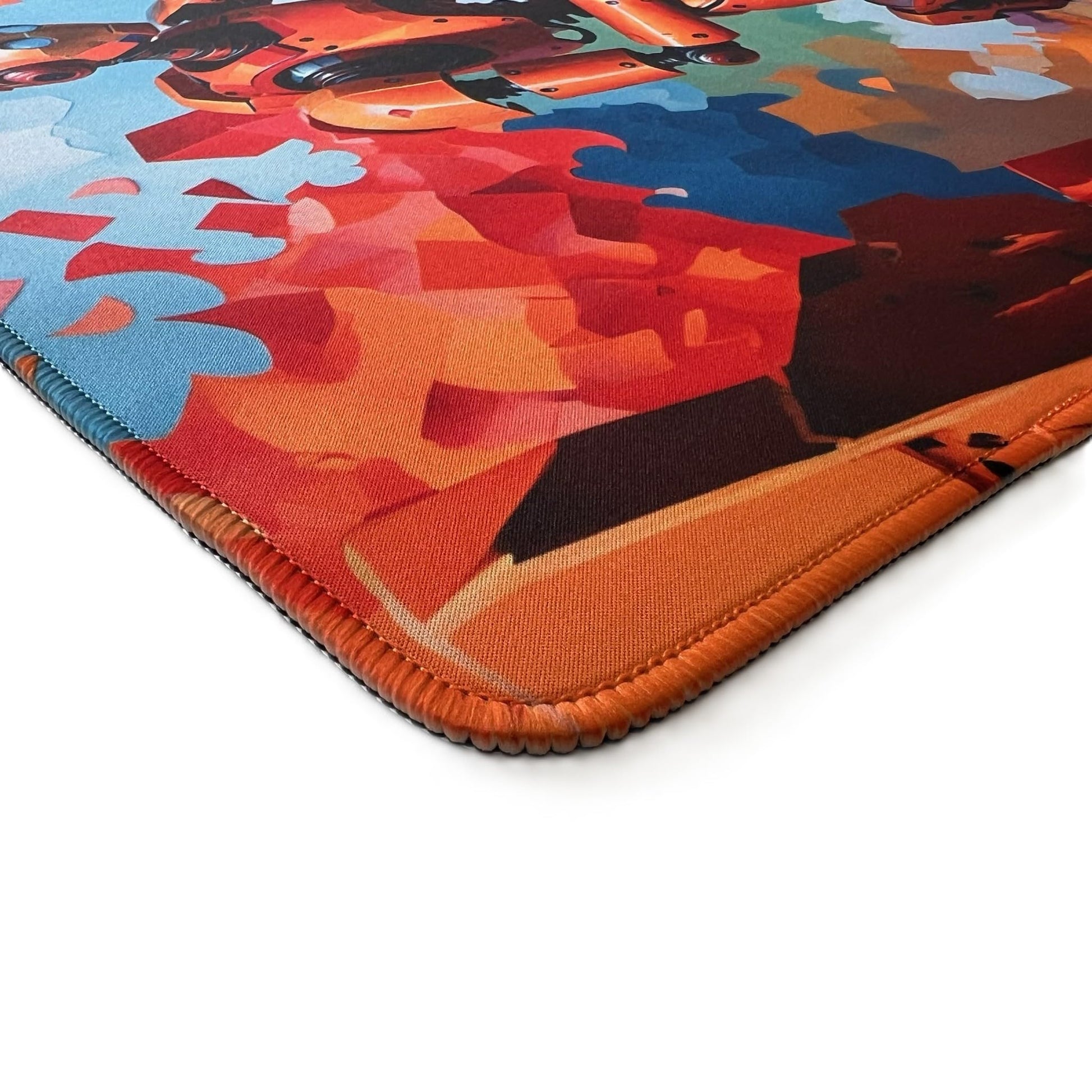 Foxtrot Designs TCG Playmat, 24in x 14in, Premium Stitched Edges, Non-Slip Base for MTG and Other Trading Card Games. MTG Playmat. (District 10)