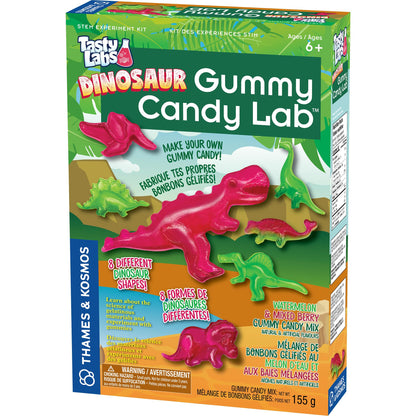 Thames & Kosmos Dinosaur Gummy Candy Lab, Tasty Labs STEM Experiment Kit, Make Your Own Dinosaur-Shaped Gummies, Explore Chemistry in Cooking, Safe