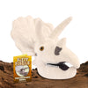 GIANT MICROBES Fuzzy Fossils Triceratops Stuffed Animal, Dinosaur Plush Toy, Triceratops Dinosaur Skull Decor, Paleontologist Gifts