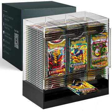 Dinavio Crafthouse 3-Slot Booster Pack Dispenser with Black Base - Fits 120 Booster Packs for Dispensing - Compatible with TCG Trading Card Boosters