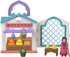 Mattel Disney Wish Micro Doll Playset, Dahlia’s Rosas Marketplace Portable Set with Dahlia Doll, Star Figure & 9 Accessories, Travel Toy
