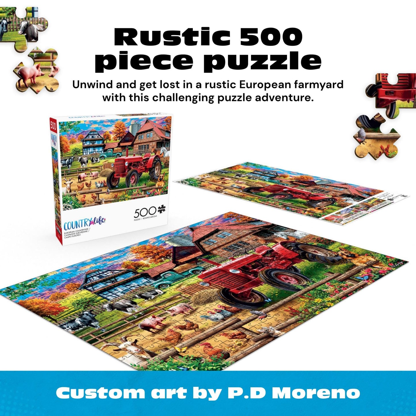 Buffalo Games - European Countryside - 500 Piece Jigsaw Puzzle for Adults