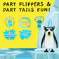 Randimals Penguin & Husky Dog Hybrid Realistic Animal Toys - Unique Mix of Safari Toys & Farm Animals Small Figurines - P-Dawg Mini Figures for Kids