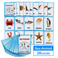 20PCS/Set Sea Animals Kids Gifts English Flash Cards Pocket Card Educational Learning Baby Toys for Children Pre-Kindergarten
