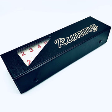 Rummy Tiles Game, 106 Tiles Rummy Game, 4 Durable Full-Size Racks, Black Travel Case for Easy Carrying