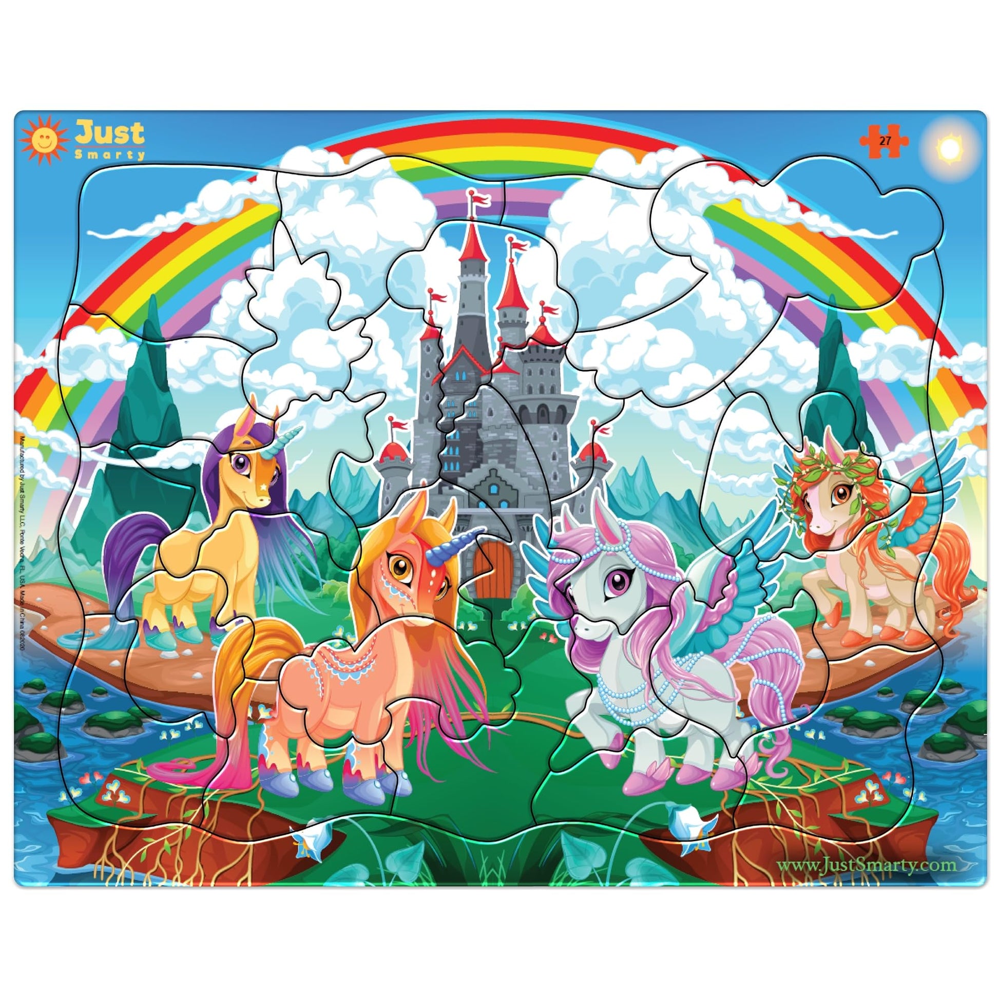 Just Smarty Unicorn Puzzle for Girls, 27 Pieces
