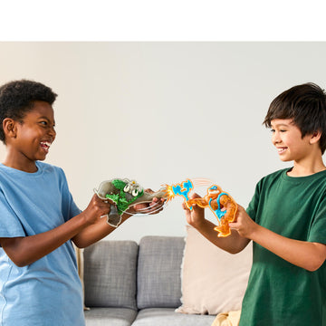 Goo Jitzu Tyro vs Gigatusk Versus Pack, 2 Stretchy Battle Figures with Mega Weapons, 5.5-Inch Action Toys for Kids