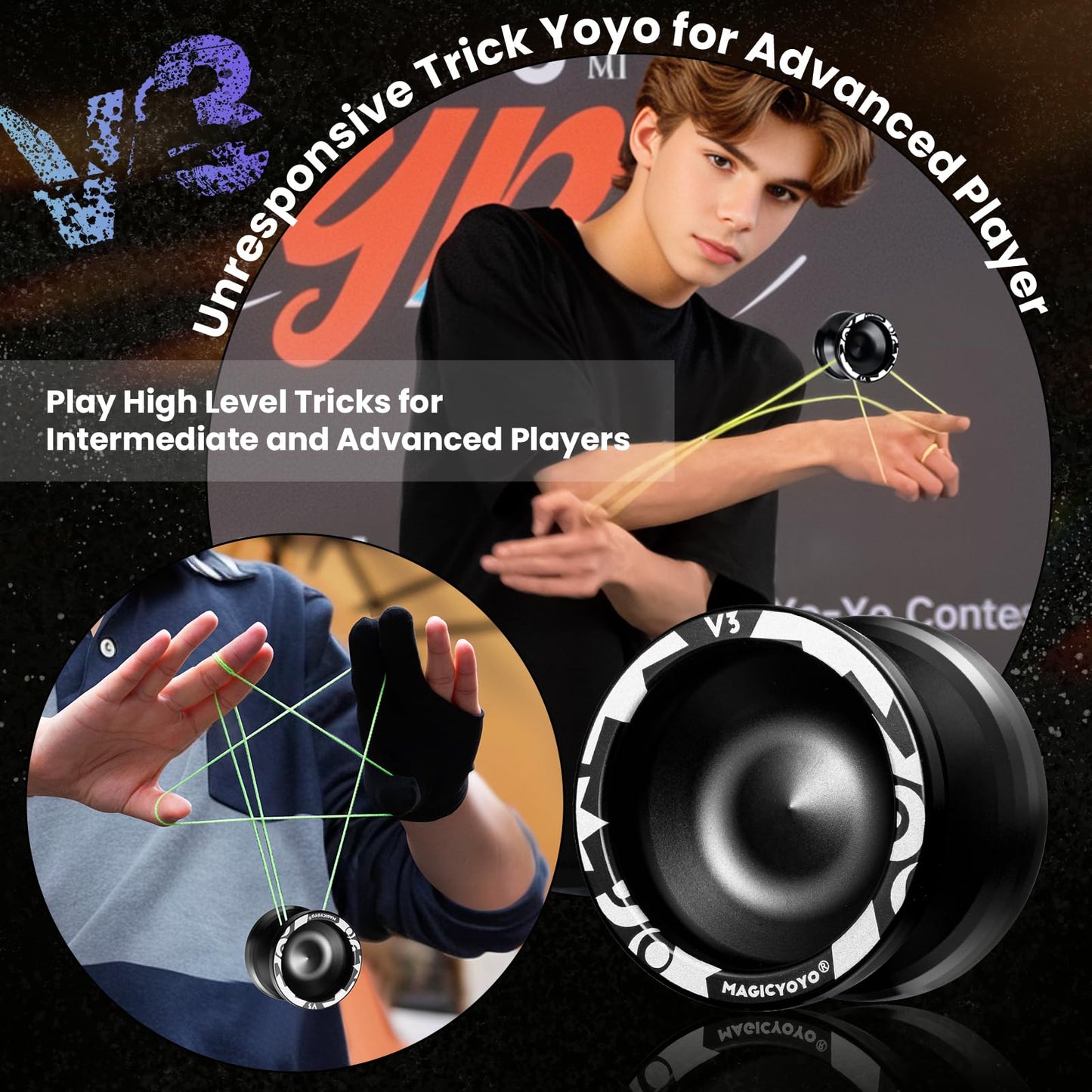 MAGICYOYO V3 Yoyo for Kids 8-12 or Above, Responsive Yo-yo Dual Function