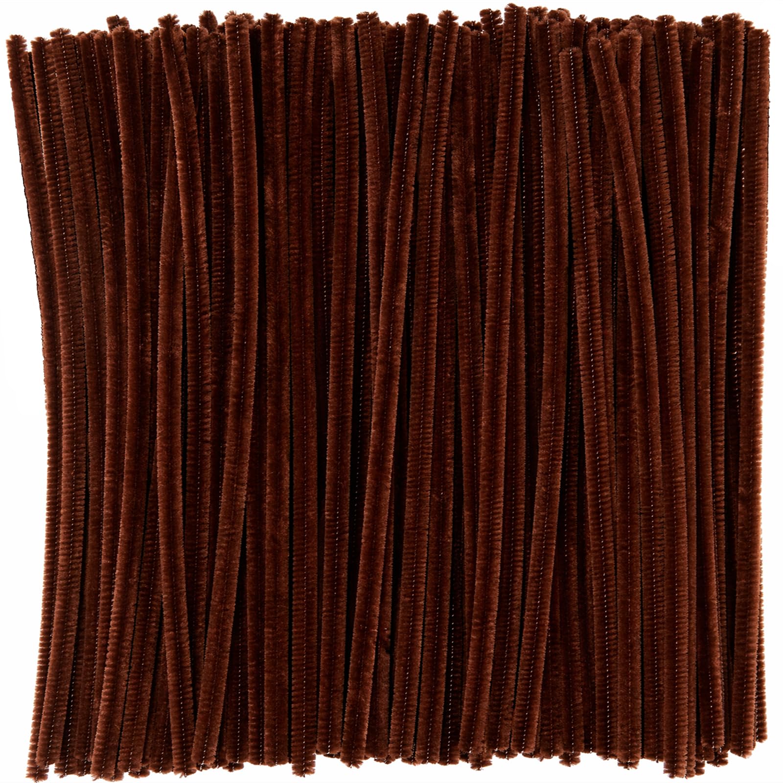 Brown Pipe Cleaners 100 Pieces Chenille Stems for DIY Art Decorations Creative Craft (6 mm x 12 Inch)
