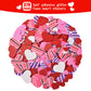 388 Pieces Valentine's Day Foam Heart Stickers Kit Includes 18 Pcs Colorful Large Foam Hearts and 370 Pcs Glitter Self-Adhesive Heart Stickers
