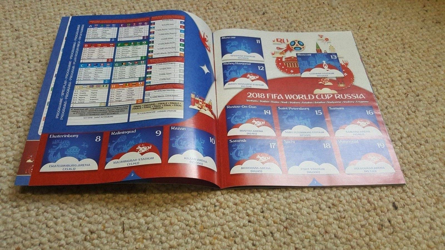 Panini FIFA World Cup 2018 Collectible Stickers Scrapbook