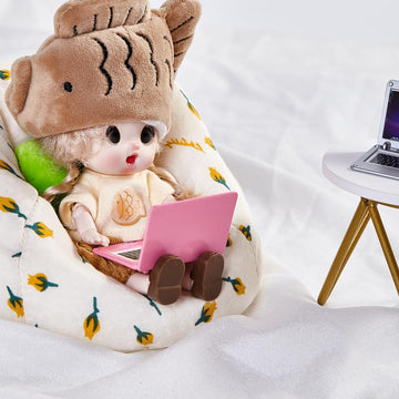 1/12 Dollhouse Furniture Decor Laptop Accessories, 1/6 Scale Minature Tablet Smart Phone Mini Stuff Doll House Furniture Play Set Accessories 3 Pcs