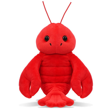 DolliBu Sitting Lobster Stuffed Animal - Soft and Velvety Ocean Animal Stuffed Red Lobster Plush Toy for Kids and Adults, Realistic Sea Creature Gift