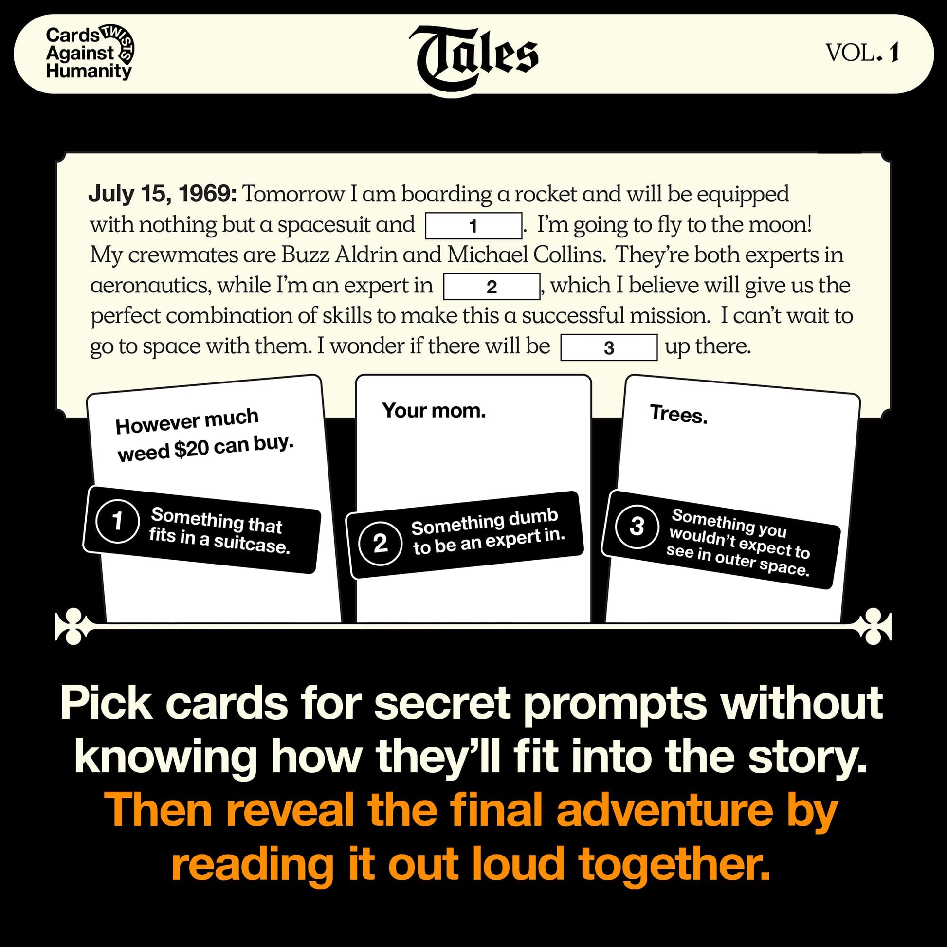 Cards Against Humanity Tales Vol. 1 • A New Twist on The Classic Adult Party Game • Fill in The Blanks of Horrible Stories with Your Cards