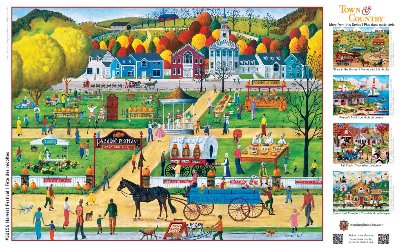 MasterPieces 300 Piece EZ Grip Jigsaw Puzzle - Havest Festival - 18"x24"