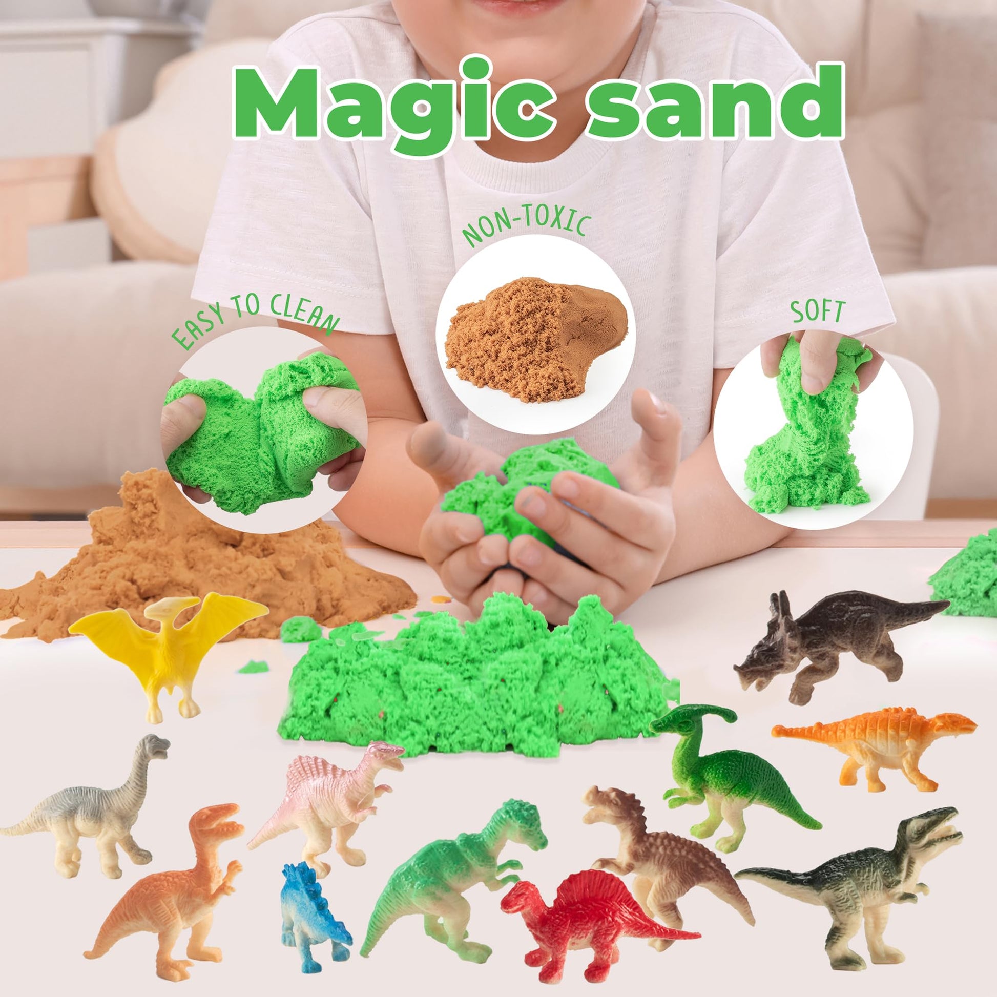 JOYEEMAX Dinosaur Light-Up Terrarium Kit for Kids - LED Night Light Birthday Gift for Boys Ages 4 5 6 7 8-12 Year Old - Dinosaur Toys for Boys - DIY