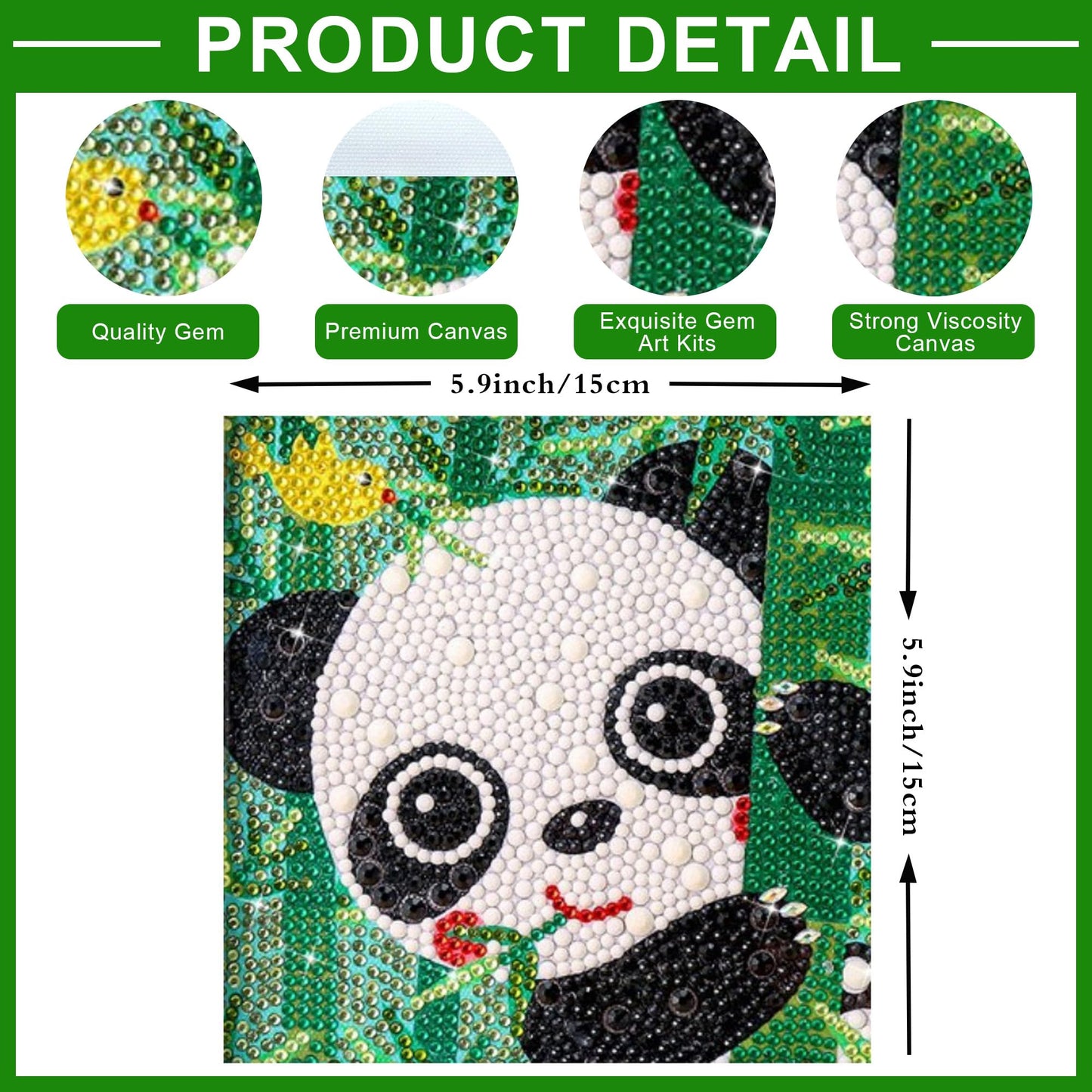 WOOPAOD Diamond Painting Kits for Kids, 4Pcs Kids Diamond Art Animal 5D Diamond Gem Art by Number Dotz Kits Art and Crafts for Ages 6-8-10-12 Girls