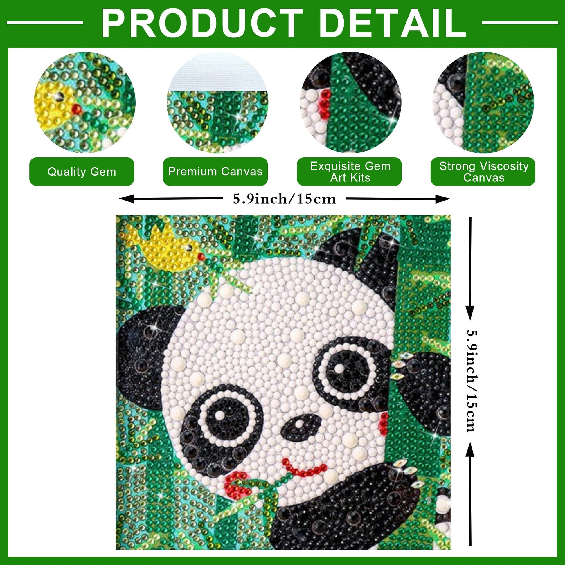WOOPAOD Diamond Painting Kits for Kids, 4Pcs Kids Diamond Art Animal 5D Diamond Gem Art by Number Dotz Kits Art and Crafts for Ages 6-8-10-12 Girls