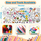PURPLIZATION Under The Sea Party Decorations Coloring Tablecloth & Giant Poster 30x72 Inch - Ocean Theme Kit with Treasure Hunt Game, Sea Animal