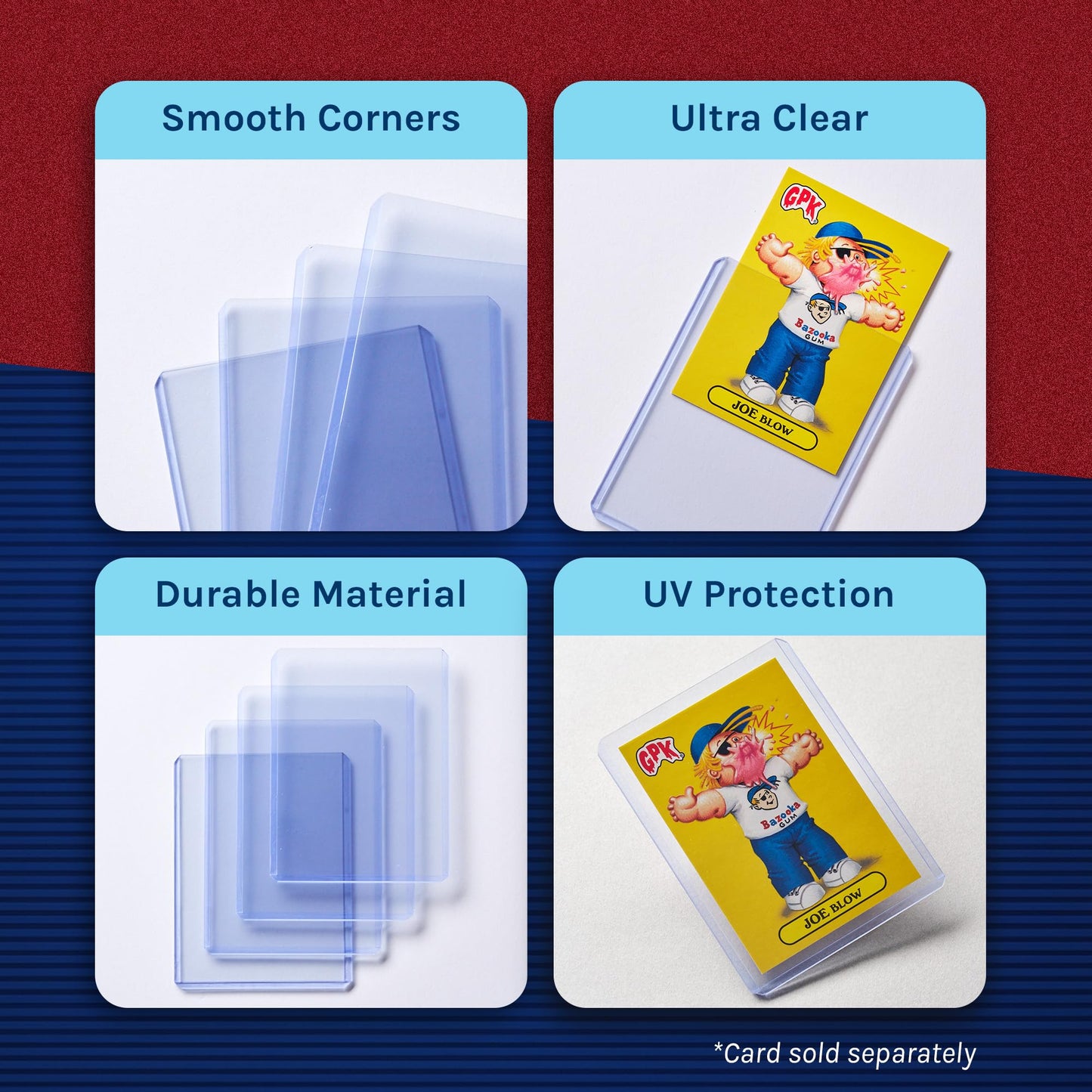 Fanatics Collectibles 35pt 3x4 Top Loaders, 100 Count - Standard Size Clear Rigid Card Holders for Trading Card Protection