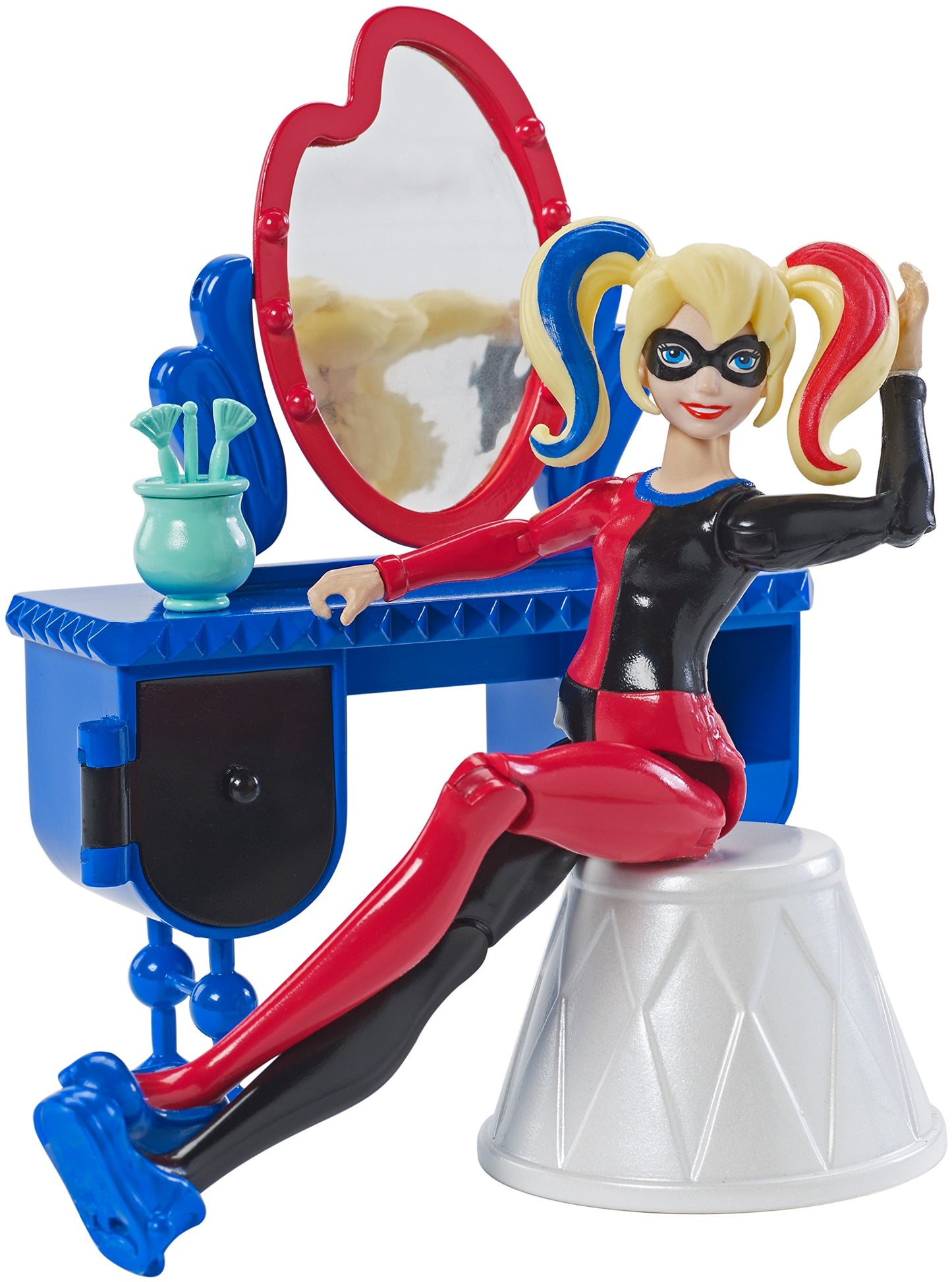 DC Super Hero Girls Poison Harley Quinn Figure Bedroom Set, 6"