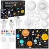 35PCS Solar System Model Kit Foam Ball Kit Includes Color Pigments Palette Spheres Balls Brushes Felt Background Plate Instruction Manual Astronaut