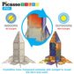 PicassoTiles UV Activated Color Changing Rocket Set Magnet Construction Toy Kit Engineering STEM Learning Playset Child Brain Development Stacking