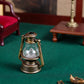 Bronze Color Miniature Lamps for Dollhouse, Doll House Retro Oil Lantern Dollhouse Accessories Scene Ornaments Miniature Scene Model Hurricane Lantern