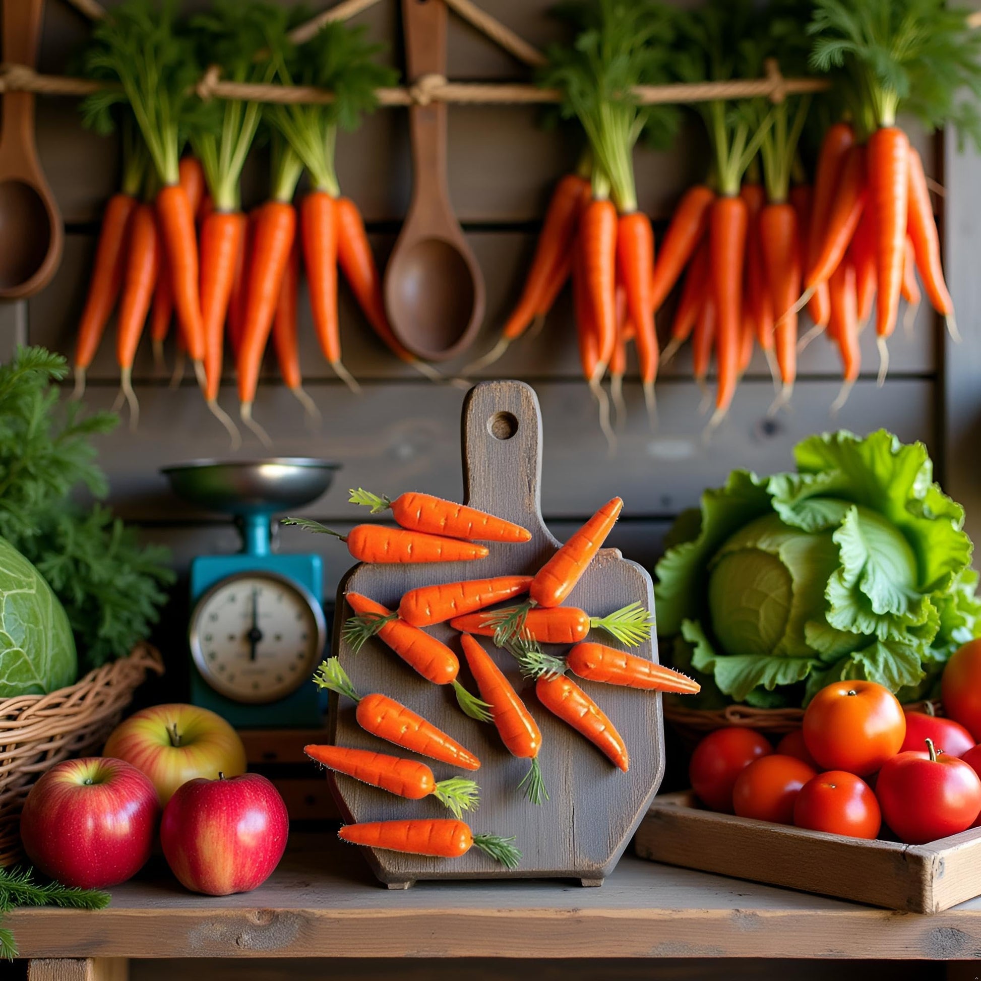 30 Pcs Miniature Carrots Simulation Orange Mini Vegetable Resin Carrot Models Artificial Foods for Dollhouse Kitchen Decoration Easter Party Supplies