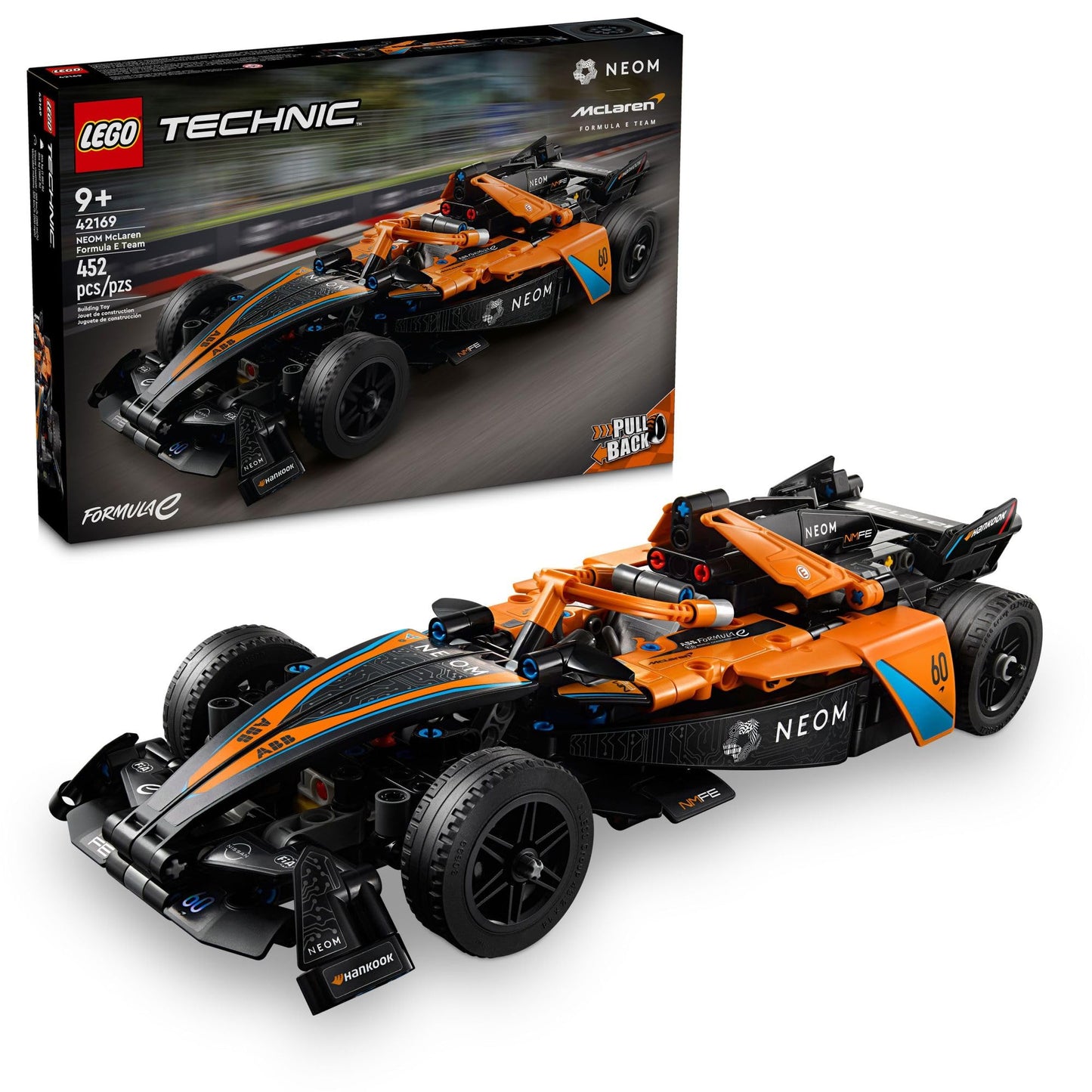 LEGO Technic NEOM McLaren Formula E Toy Cars - Building Toy for Kids, Boys & Girls, Ages 9+ - McLaren Race Car with V10 Engine & Steering - Gift Idea