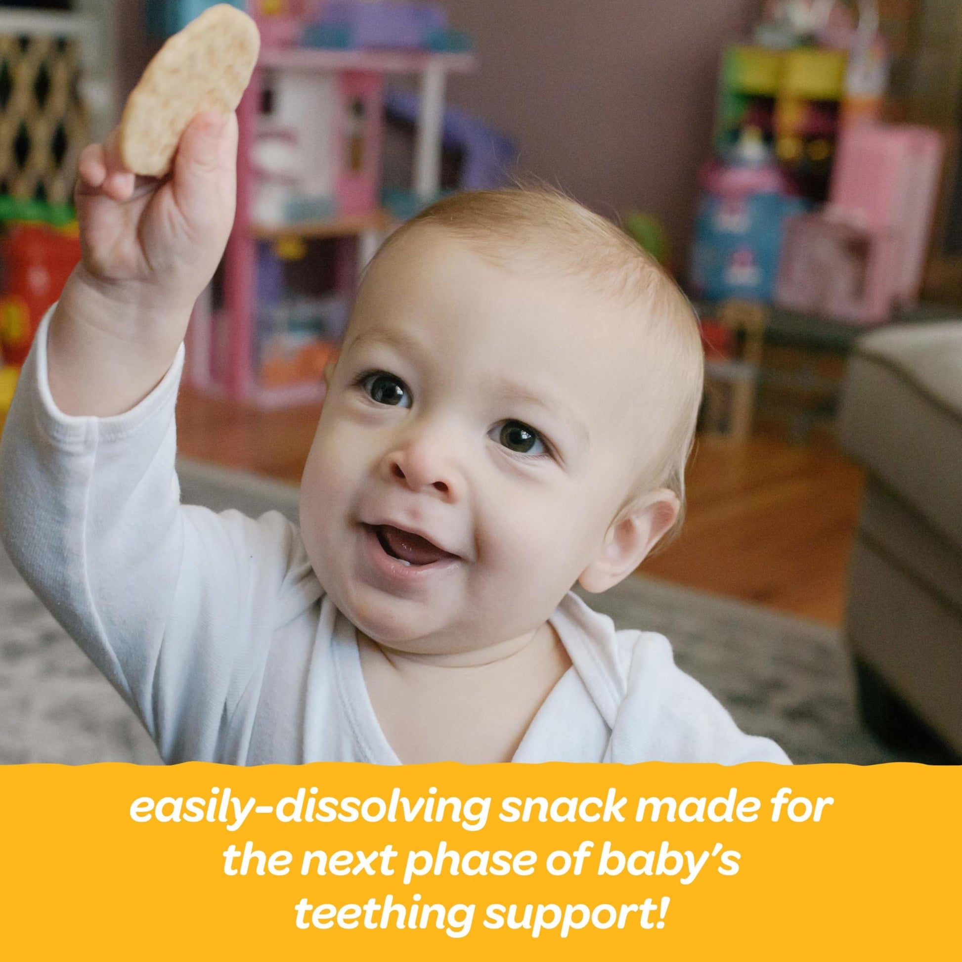 Happy Baby Organics Organic Teether Crackers Gluten Free Mango & Pumpkin with Amaranth 12-0.14 oz Packs