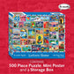 Re-marks Letters Home Stamp Collage Puzzle, 500-Piece Jigsaw Puzzle for All Ages