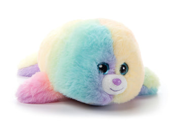 The Petting Zoo Seal Stuffed Animal Plushie, Ombrez Animals, Rainbow Seal Plush Toy 9 inches