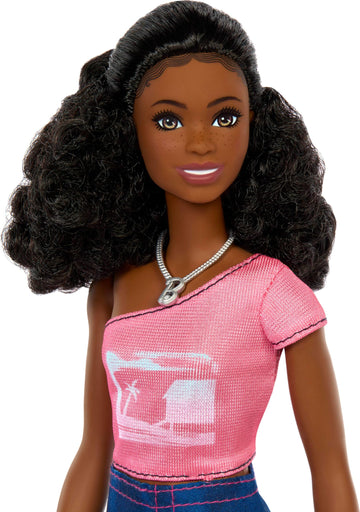 Barbie Mysteries: Beach Detectives, Barbie Brooklyn Fashion Doll Dressed in Detachable Signature routfit with Accessories Such as Necklace, JFV64