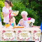Gumwaqu Wonderland Birthday Tablecloth,Tea Birth-Day Decoration 3pcs Onderland Baby Shower Table Covers,Waterproof Plastic Wonderland 1st Birth-Day