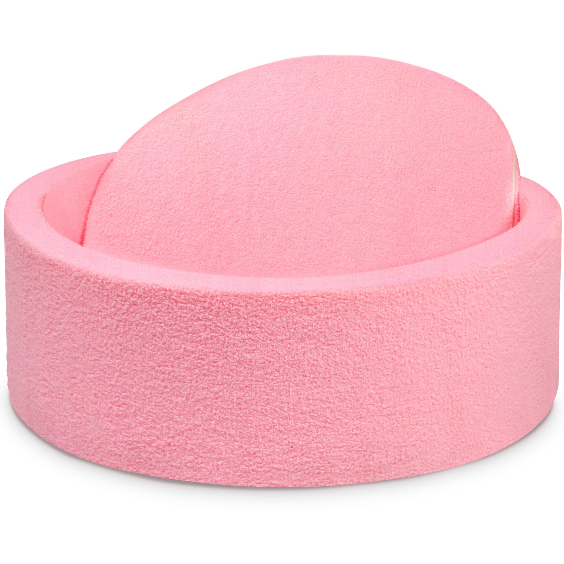 Imitation Teddy Foam Ball Pits 35.4"x 11.8" Soft Round Playpen for Toddlers and Pets with Soft Memory Sponge for Babies Indoor and Outdoor Game Pink