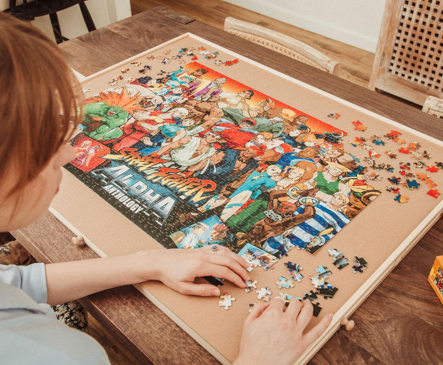 Street Fighter: Alpha Collage 1000-Piece Jigsaw Puzzle | Brain Teaser, Building Kit Activities | 28 x 20 Inches